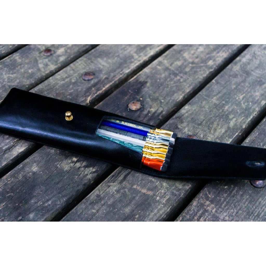 Galen Leather Pencil Case - Black | Atlas Stationers.