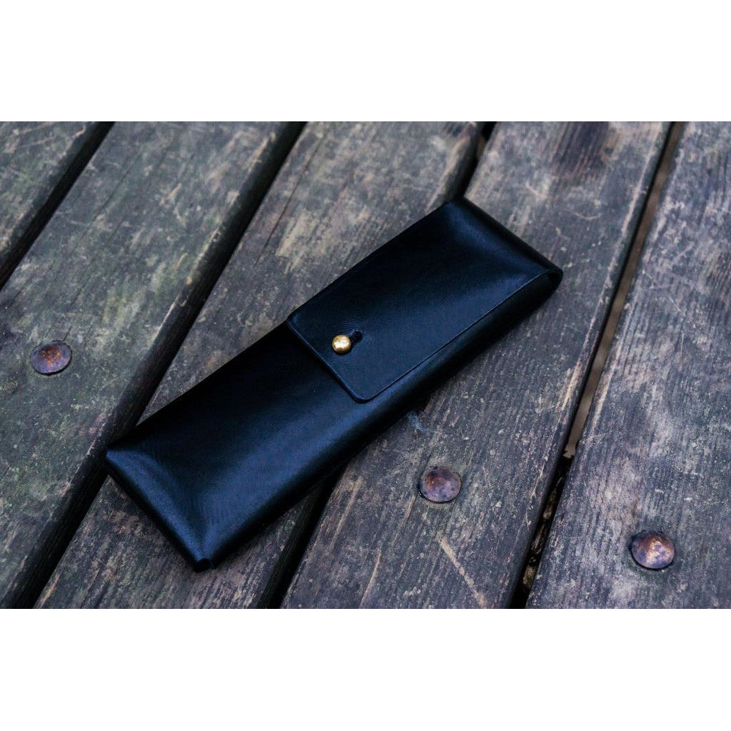 Galen Leather Pencil Case - Black | Atlas Stationers.