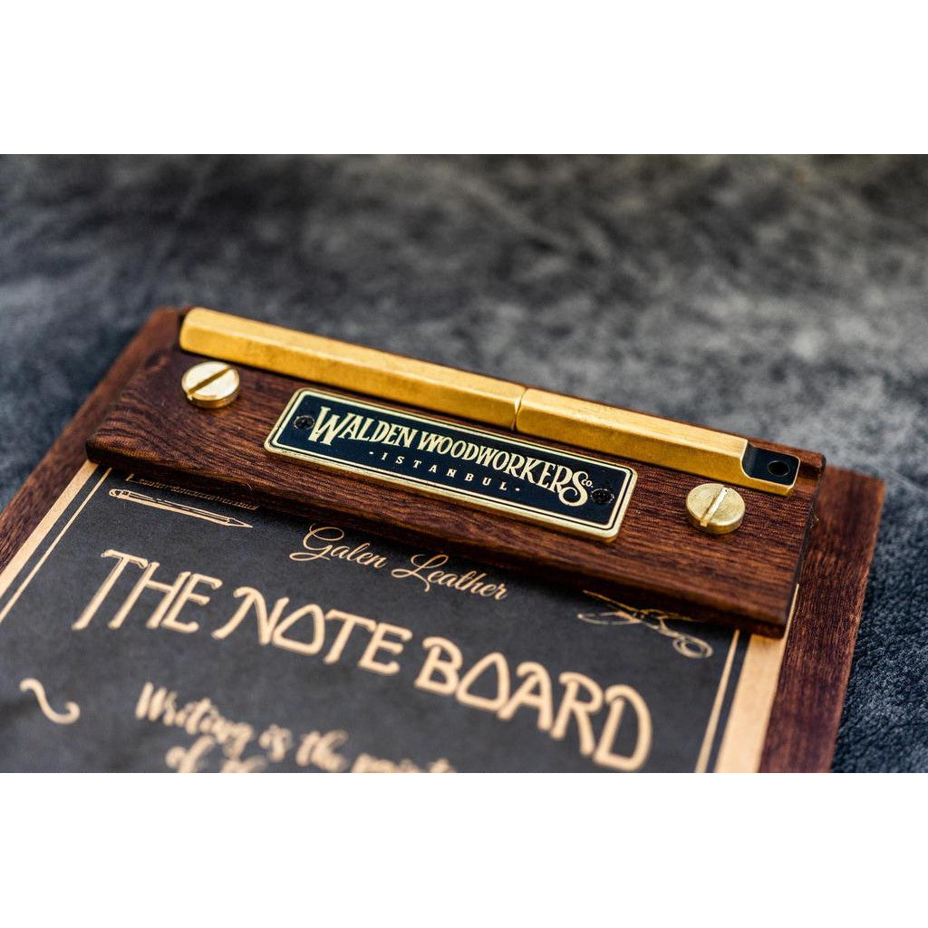 Galen Leather Note Board - Mahogany | Atlas Stationers.