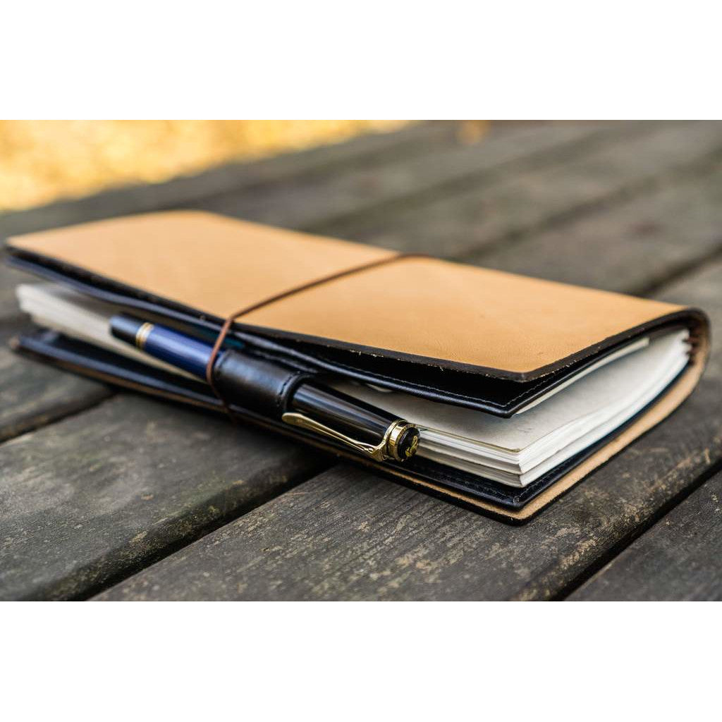 Galen Leather Traveler's Wallet Insert - Black | Atlas Stationers.