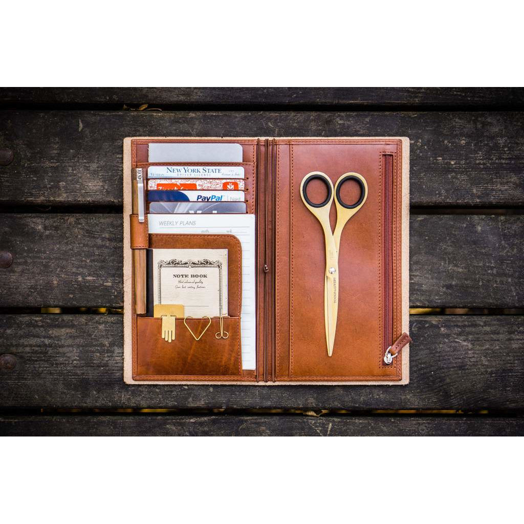 Galen Leather Traveler's Wallet Insert - Brown | Atlas Stationers.