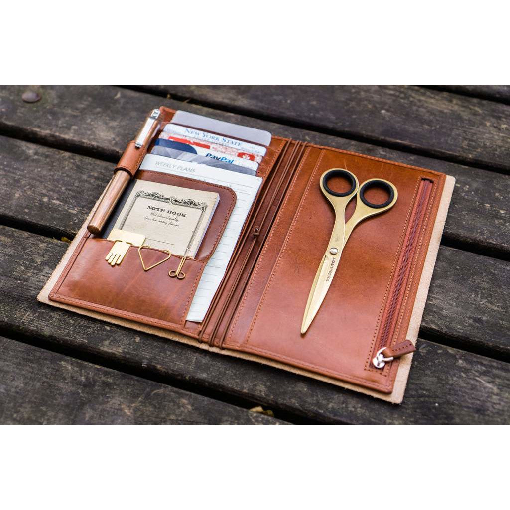 Galen Leather Traveler's Wallet Insert - Brown | Atlas Stationers.