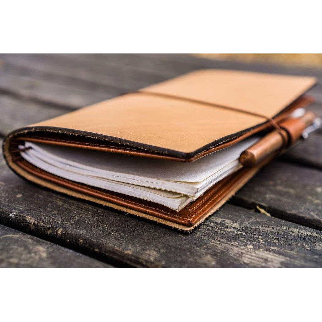Galen Leather Traveler's Wallet Insert - Brown | Atlas Stationers.
