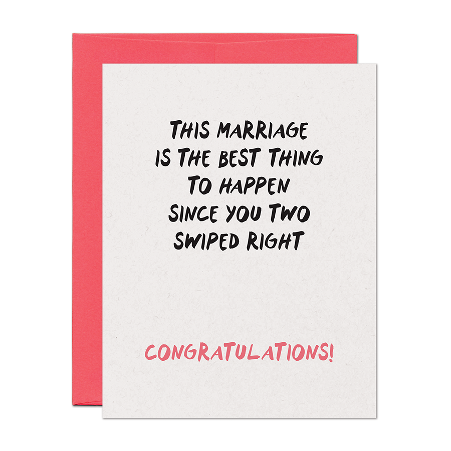 SWIPED RIGHT CARD | Atlas Stationers.