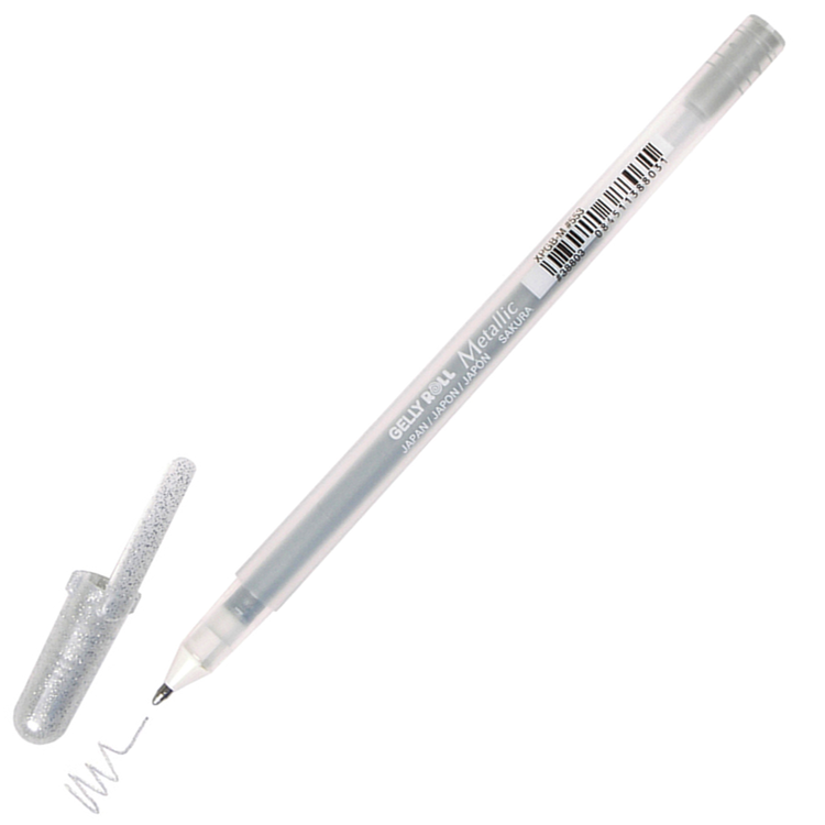 Silver best sale gel pen