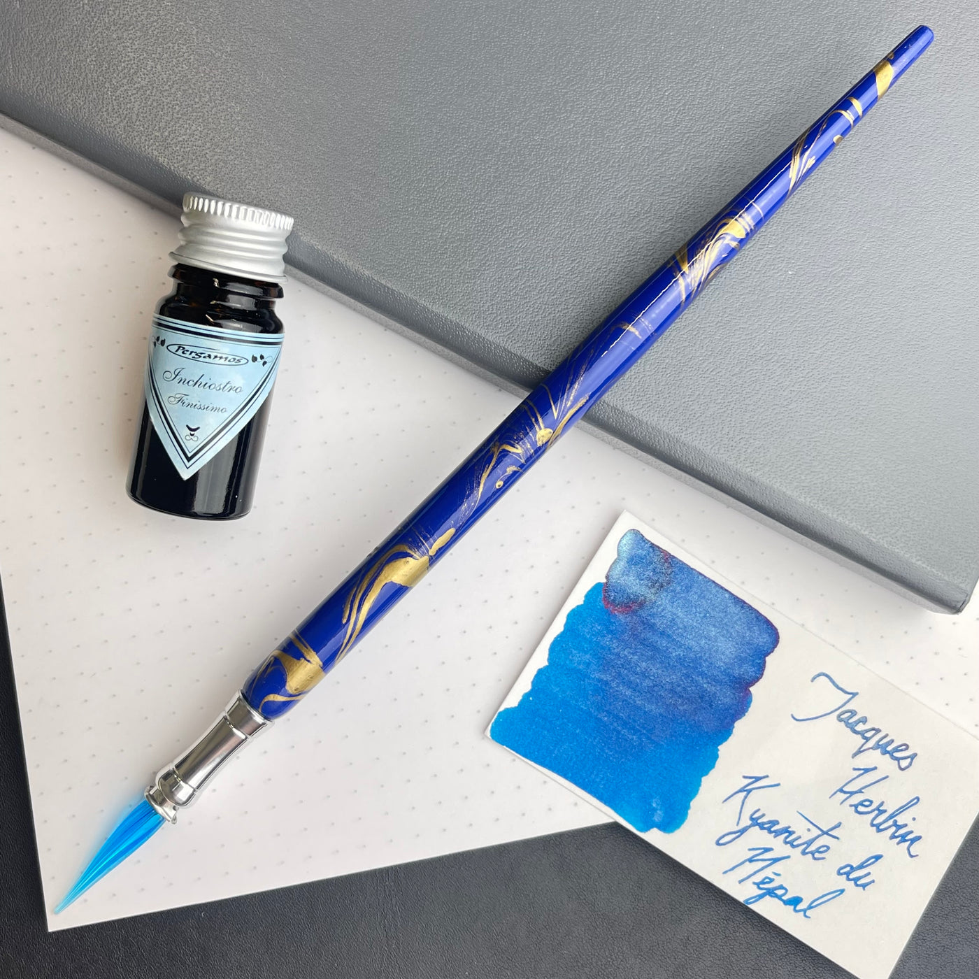 Classic Murano Glass Dip Pen - Blue