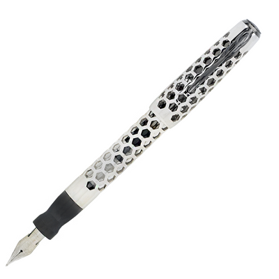 Pineider Honeycomb Fountain Pen - Silver (Limited Edition)