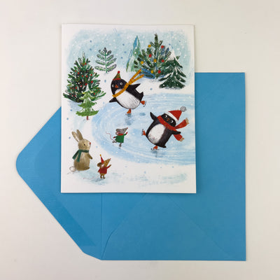 Papyrus Holiday Boxed Cards - Skating Friends | Atlas Stationers.