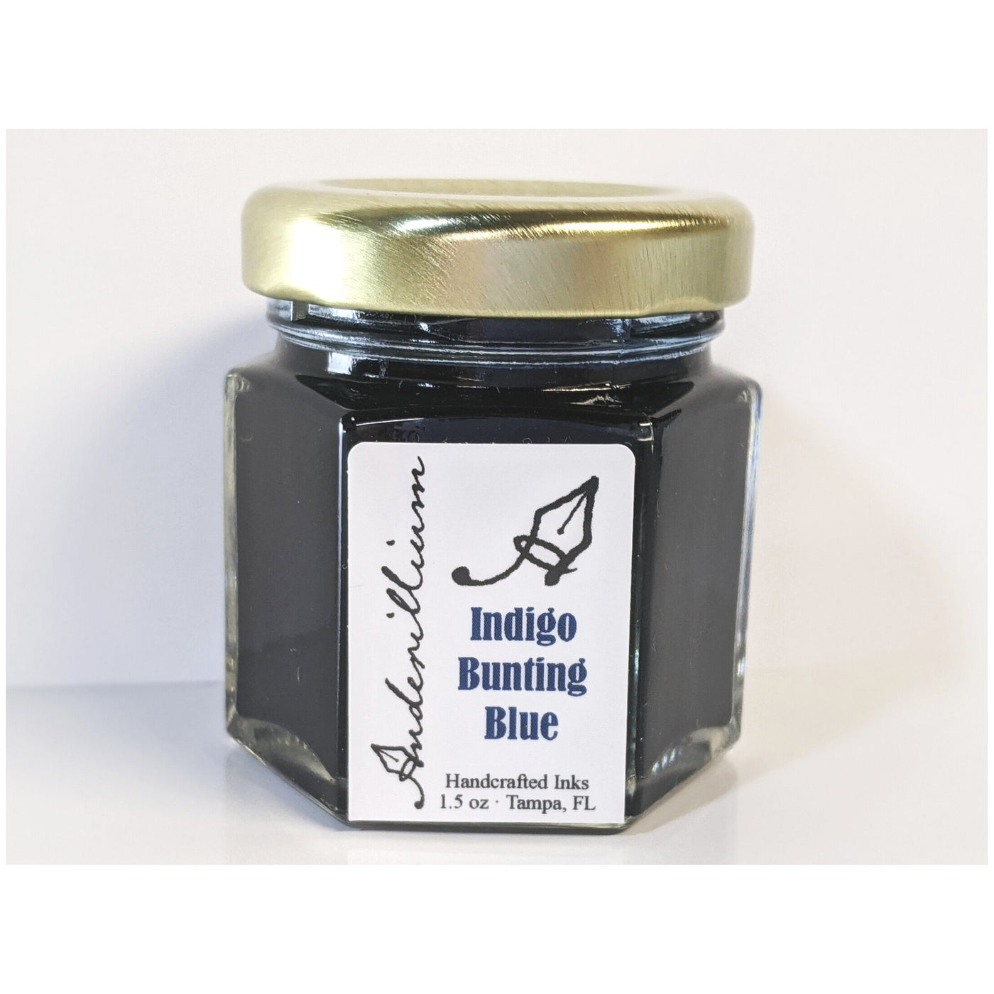 Anderillium Indigo Bunting Blue 1.5 Oz Bottled Ink | Atlas Stationers.