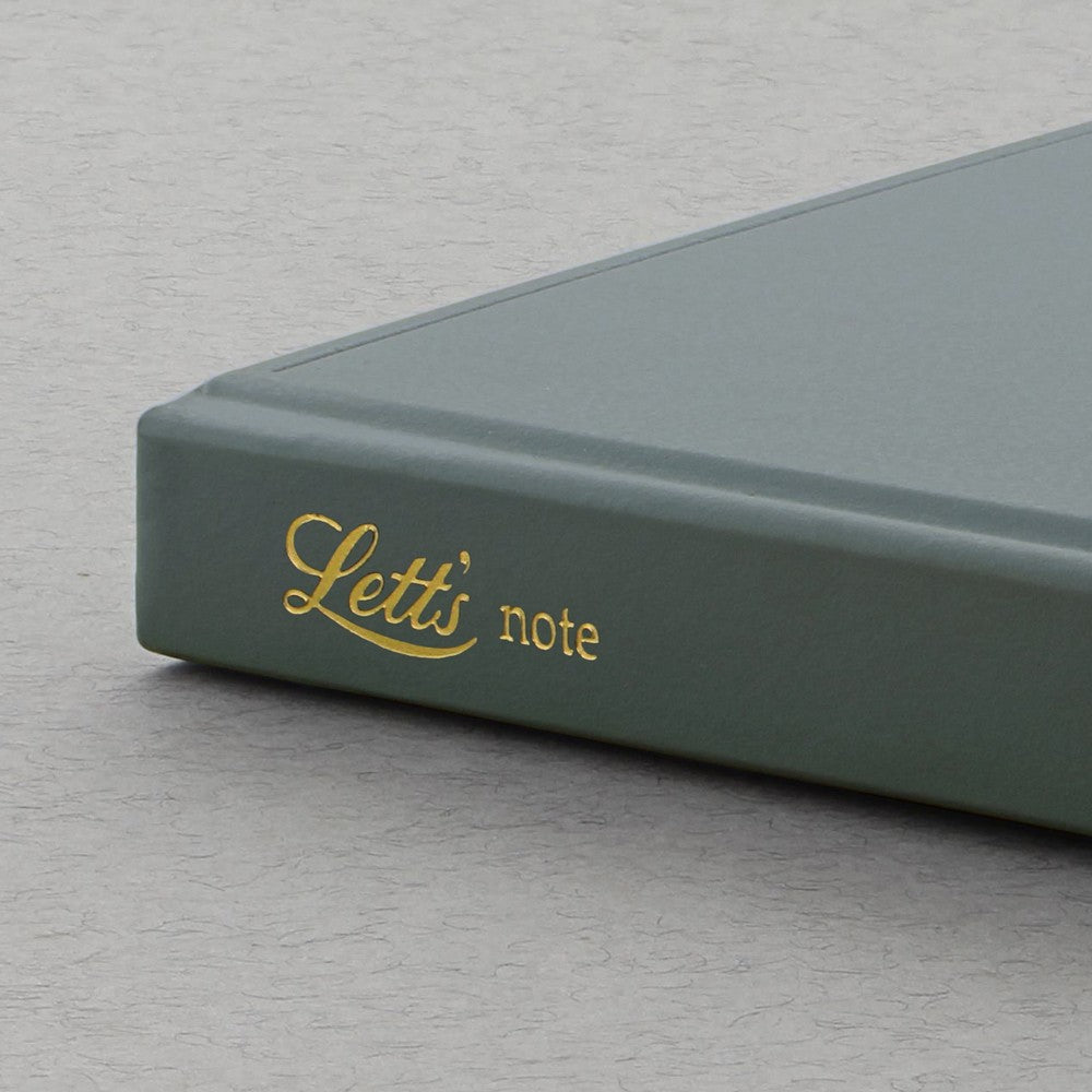 Letts Icon Hardcover Notebook - 5 1/8" x 7 7/8" - Ruled - Green | Atlas Stationers.