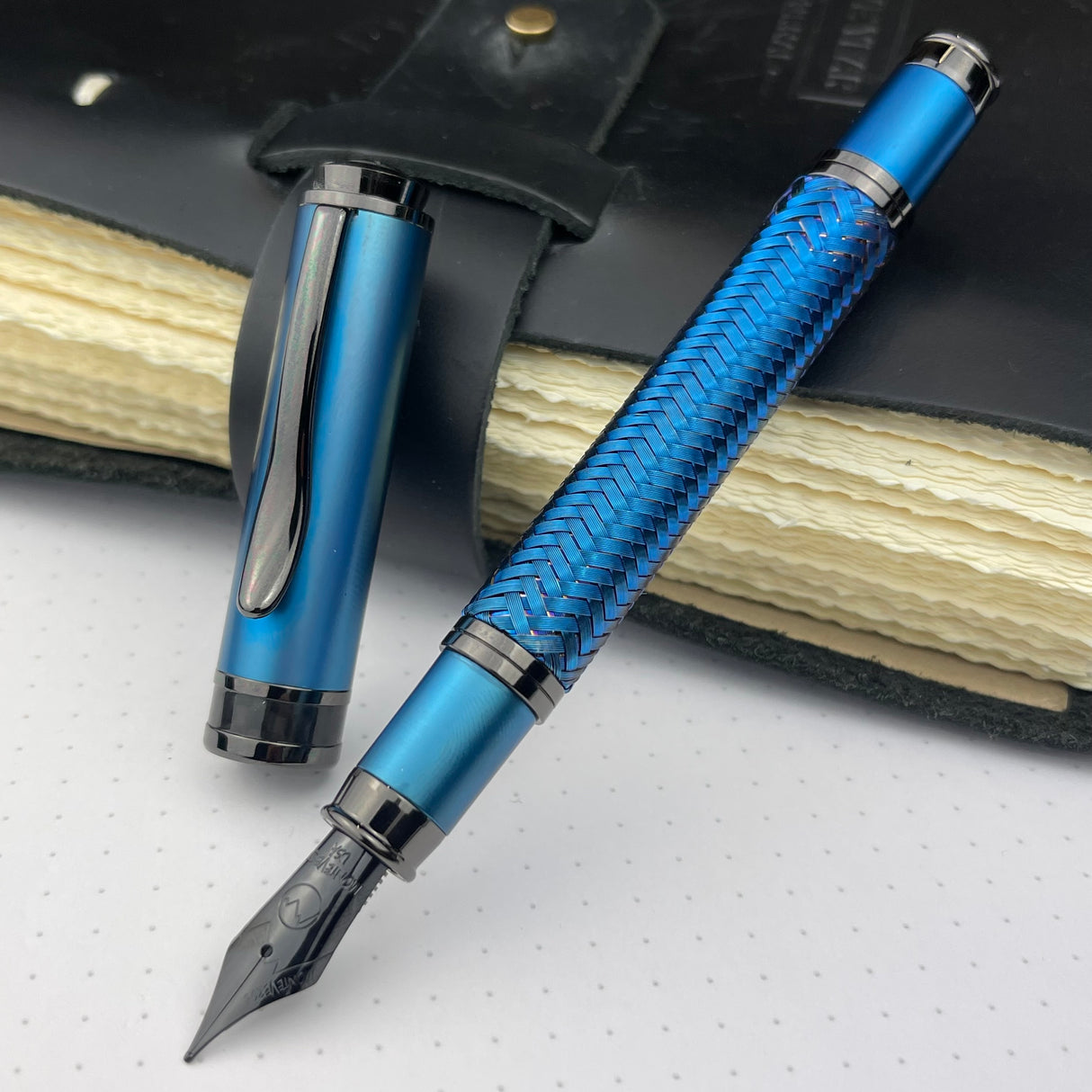 Monteverde Innova Formula M Fountain Pen – Blue, Flex Nib, PVD Coated, Refillable, Luxury Gift Box