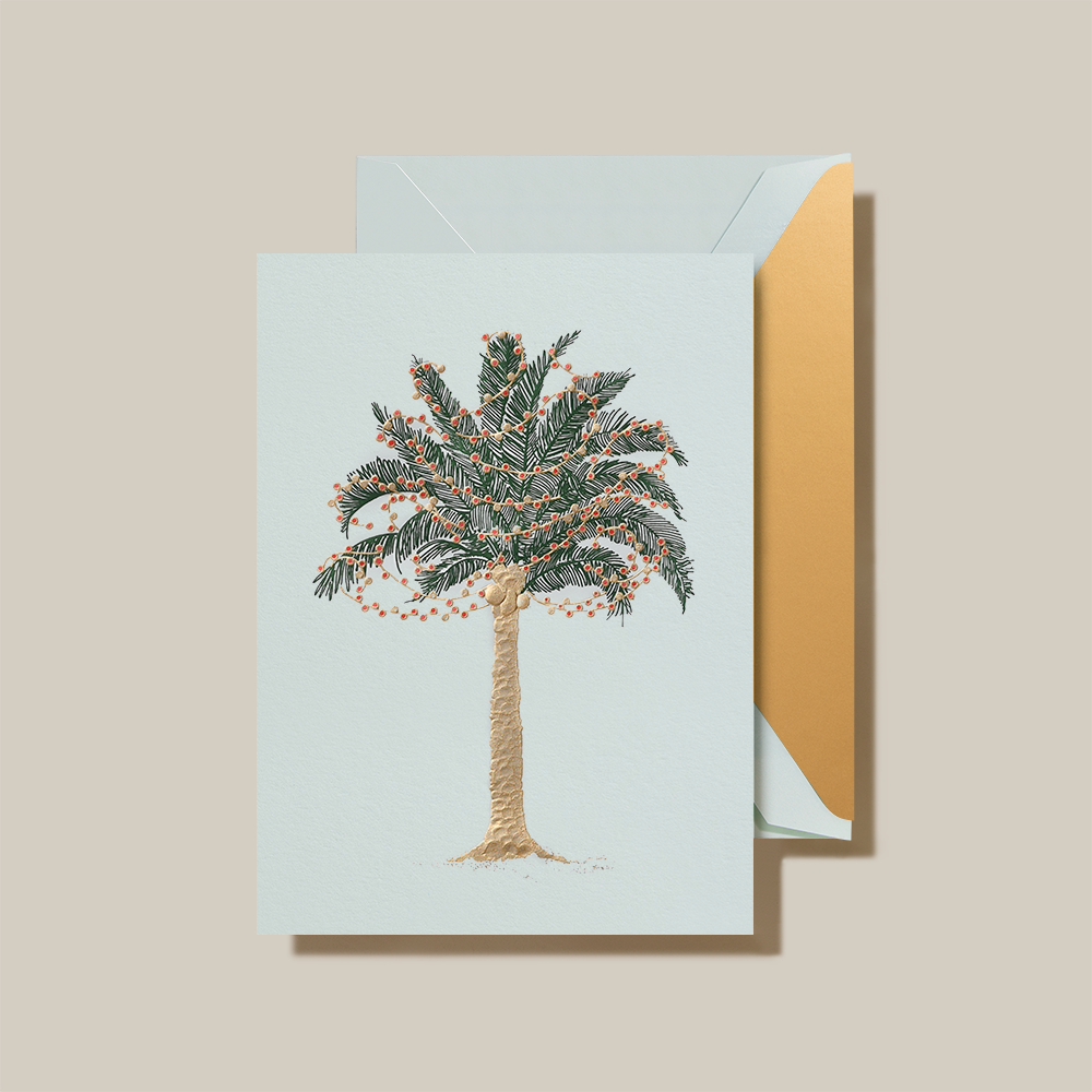 Crane Boxed Holiday Cards - Twinkling Palms | Atlas Stationers.
