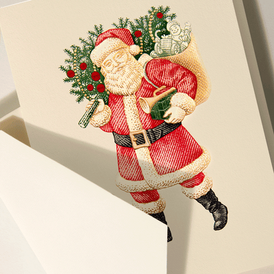 Crane Boxed Holiday Cards - Classic Santa | Atlas Stationers.