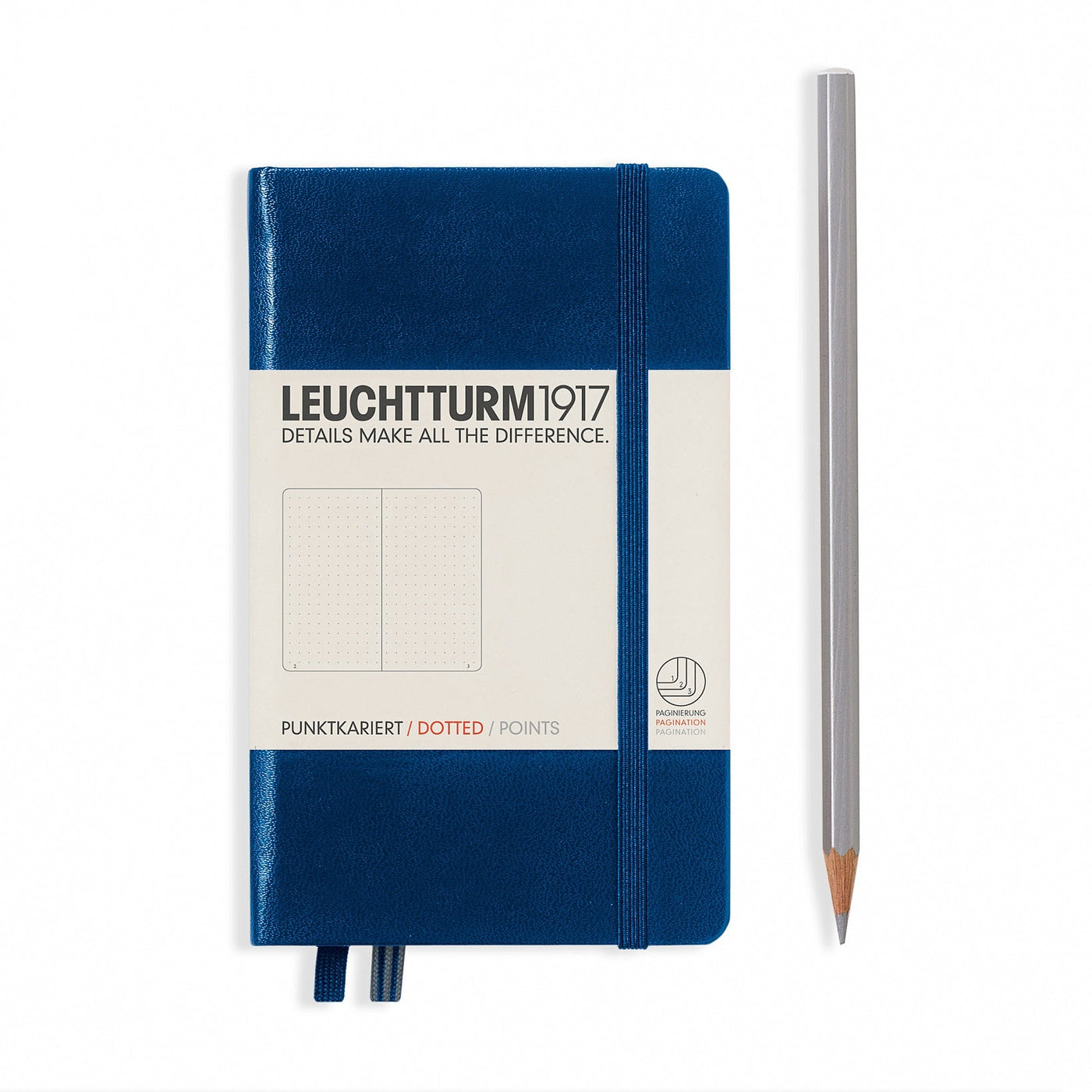 Leuchtturm A6 Hardcover Notebook - Navy - Dot Grid | Atlas Stationers.