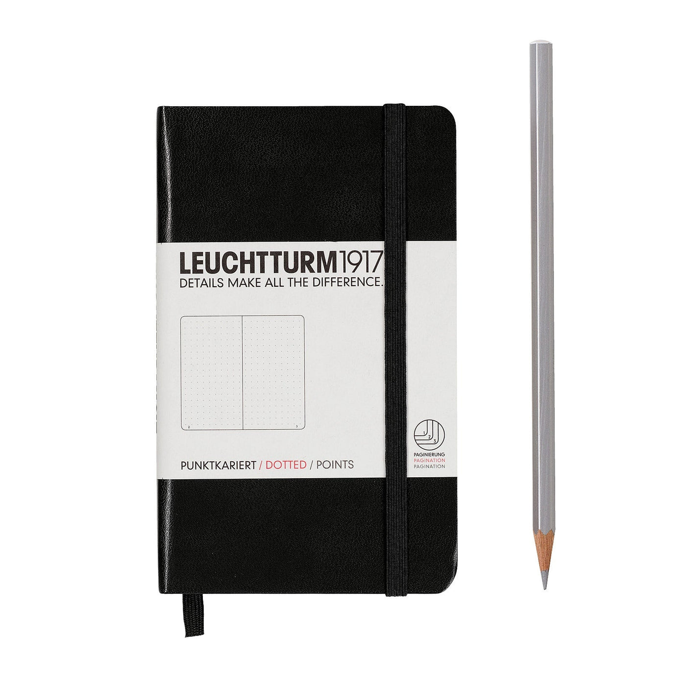 Leuchtturm A6 Hardcover Notebook - Black - Dot Grid | Atlas Stationers.