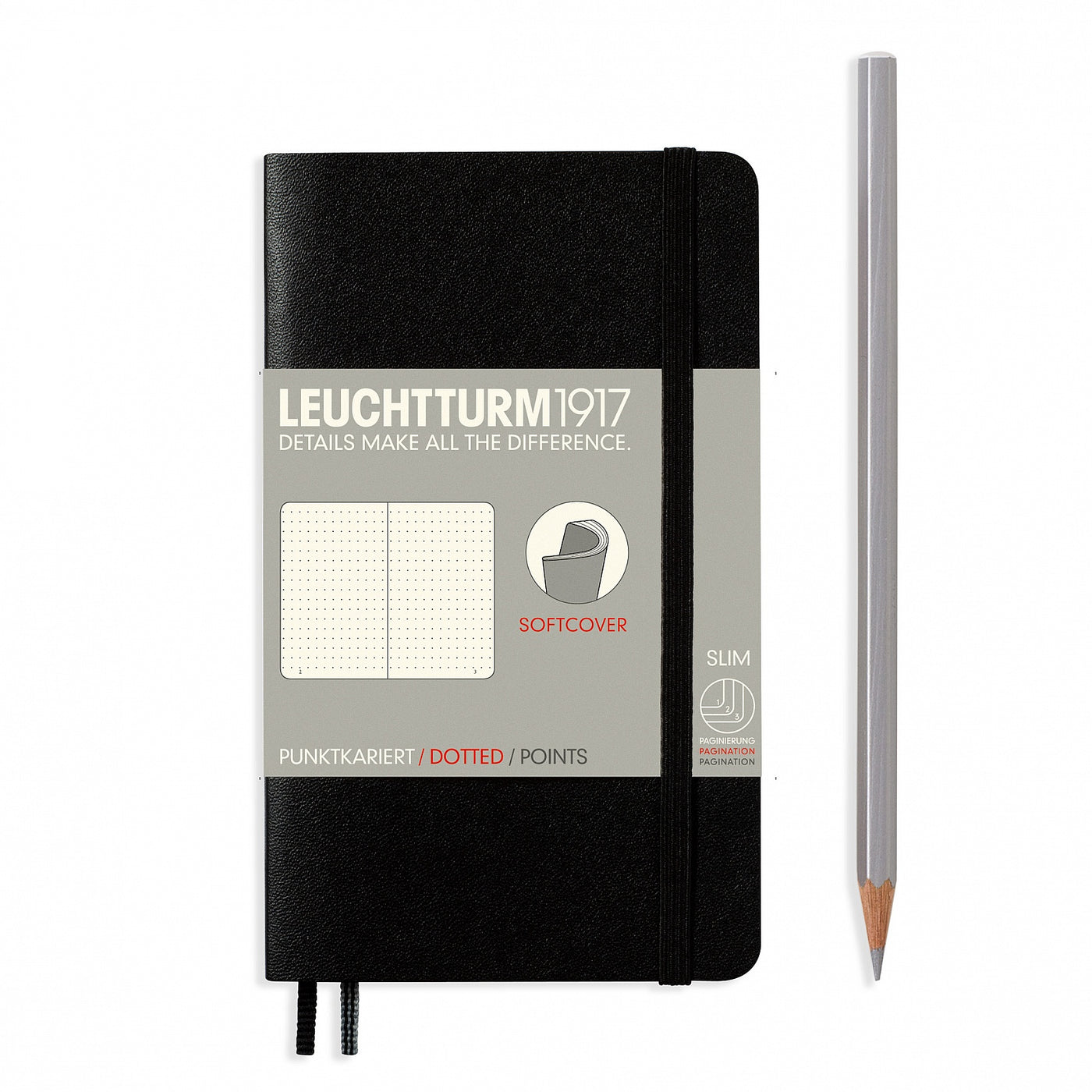 Leuchtturm A6 Softcover Notebook - Black - Dot Grid | Atlas Stationers.