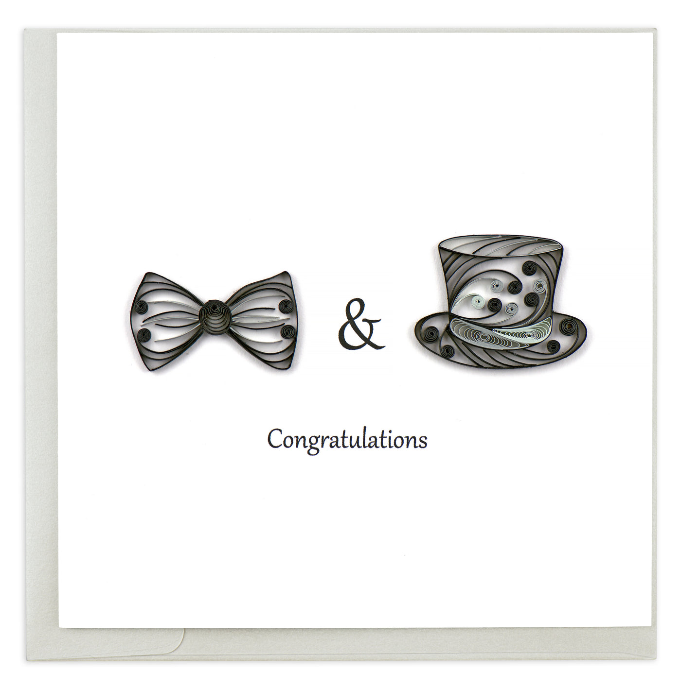 Quilled Two Grooms Card | Atlas Stationers.