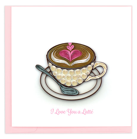 Quilled Love Latte Greeting Card | Atlas Stationers.