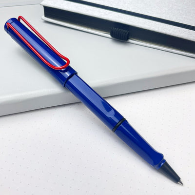 Lamy Safari Rollerball Pen - Blue w/ Red (Special Edition)