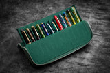 Galen Leather Zippered Magnum Opus 12 Slot Pen Case