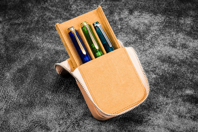 Galen Leather Zippered Magnum Opus 3 Slot Pen Case – Atlas Stationers
