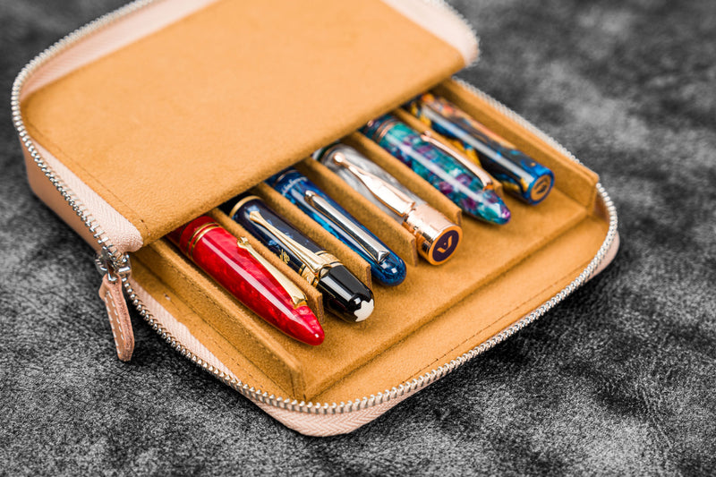 Galen Leather Zippered Magnum Opus 6 Slot Pen Case