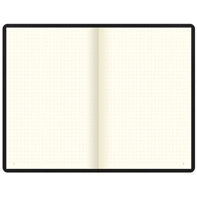 Letts Legacy Hardcover Notebook - 5 1/8" x 7 7/8" - Dot Grid - Black | Atlas Stationers.