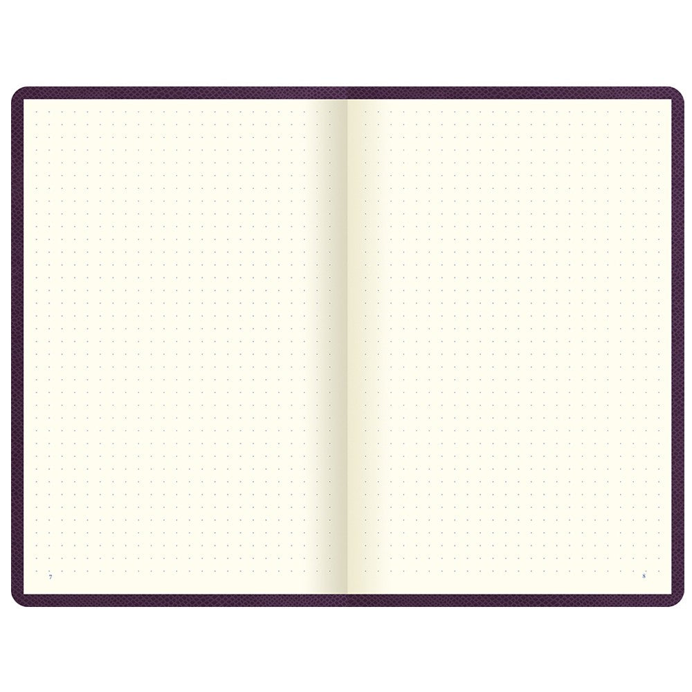Letts Legacy Hardcover Notebook - 5 1/8" x 7 7/8" - Dot Grid - Purple | Atlas Stationers.
