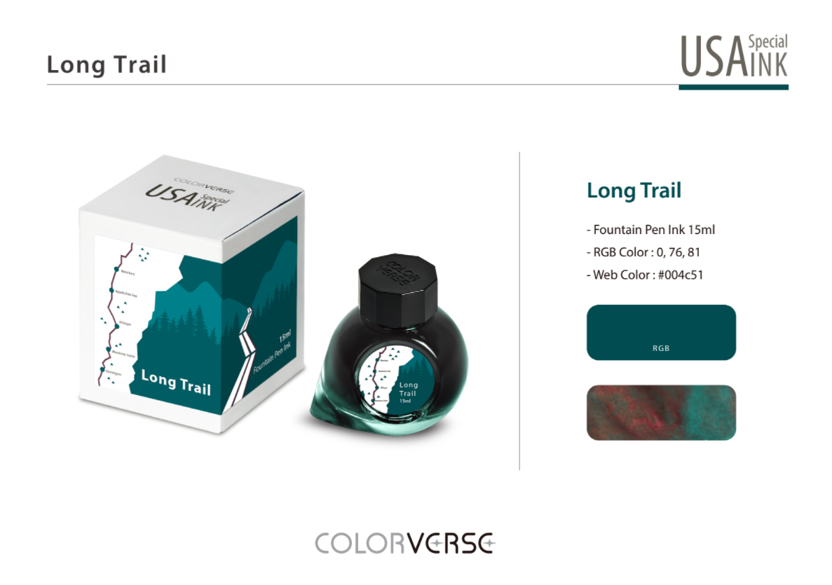 Colorverse USA 15ml Bottled Ink - Long Trail (Vermont) | Atlas Stationers.