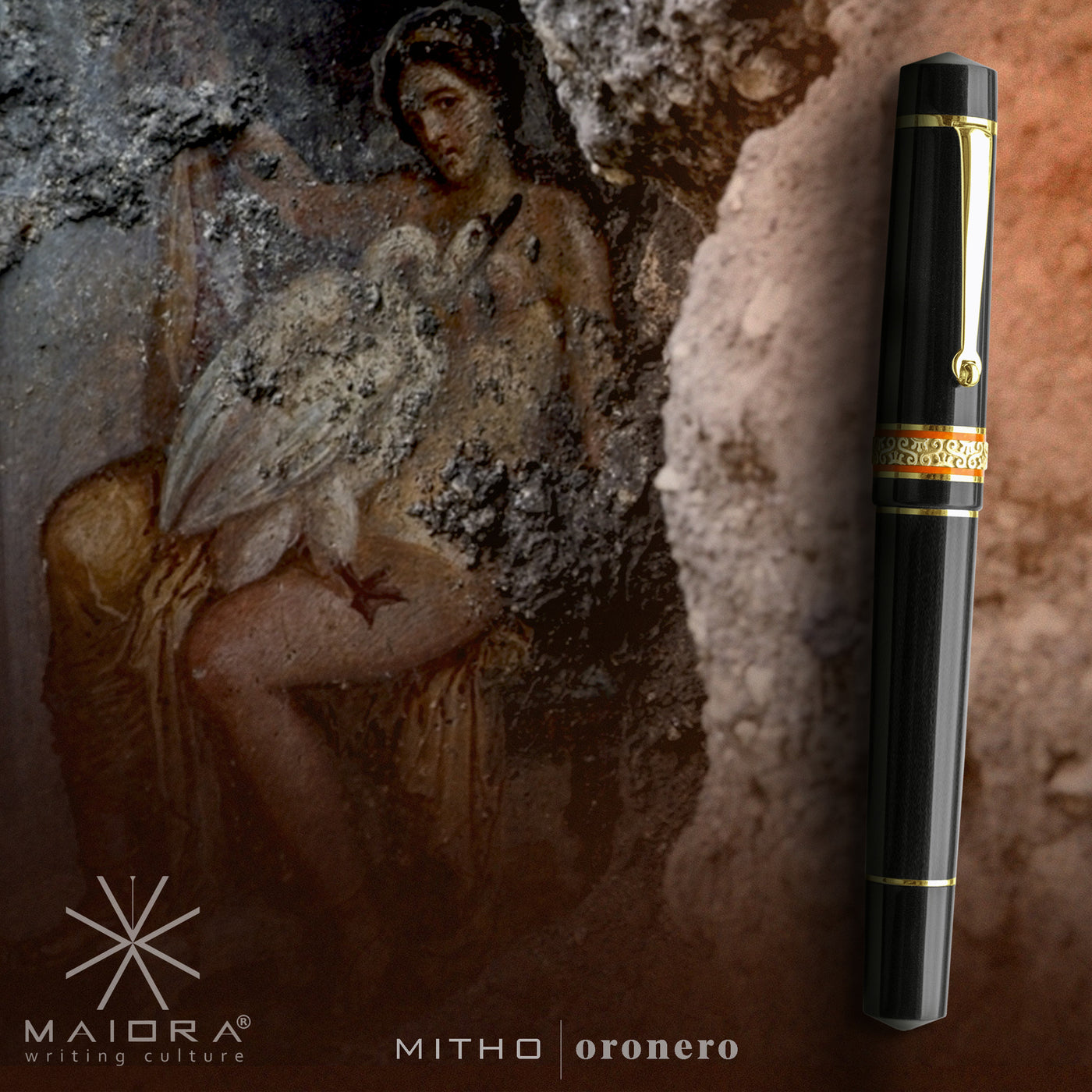 Maiora Mytho Fountain Pen - Oronero | Atlas Stationers.