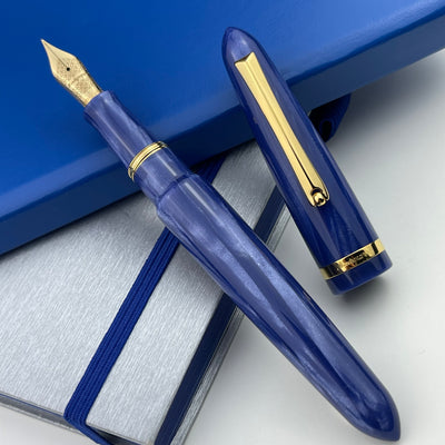 Montegrappa Venetia Fountain Pen - Glittering Blue Celluloid (Limited Edition)