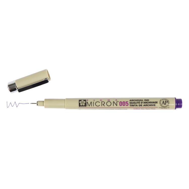 Pigma Micron 005 .2mm Pen - Purple | Atlas Stationers.