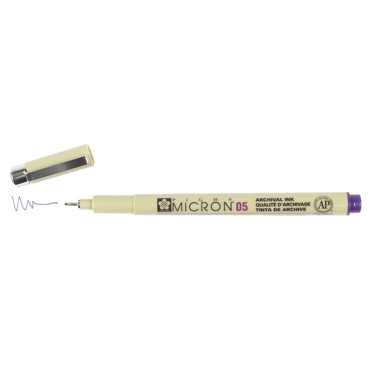 Pigma Micron 05 .45mm Pen - Purple | Atlas Stationers.