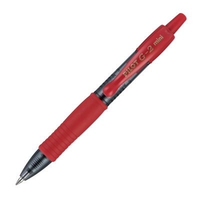 Pilot G2 Gel Pen Mini - Red | Atlas Stationers.