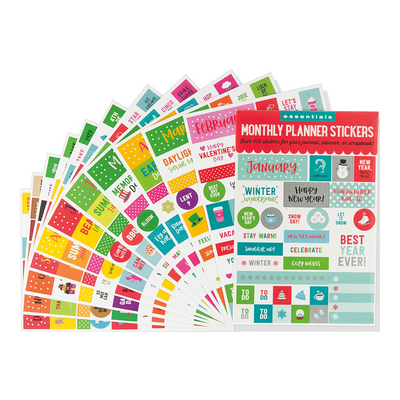 Essentials Monthly Planner Stickers | Atlas Stationers.