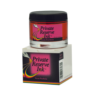 Private Reserve 60ml Bottled Ink - Neon Fuchsia | Atlas Stationers.