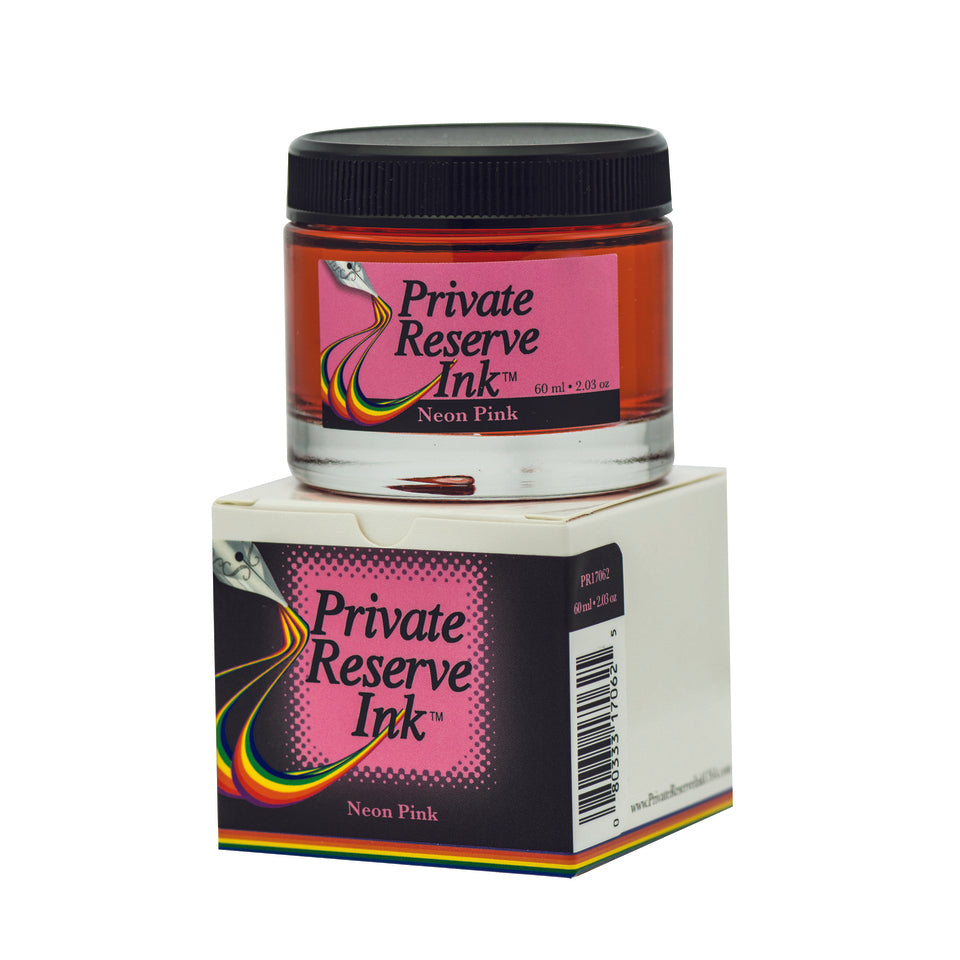Private Reserve 60ml Bottled Ink - Neon Pink | Atlas Stationers.
