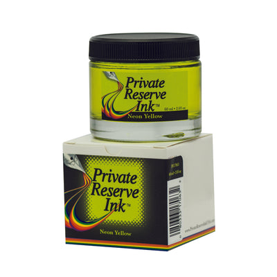 Private Reserve 60ml Bottled Ink - Neon Yellow | Atlas Stationers.