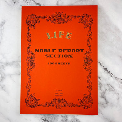 Life Noble Notebook - Red - Grid - A4 Tob-Bound