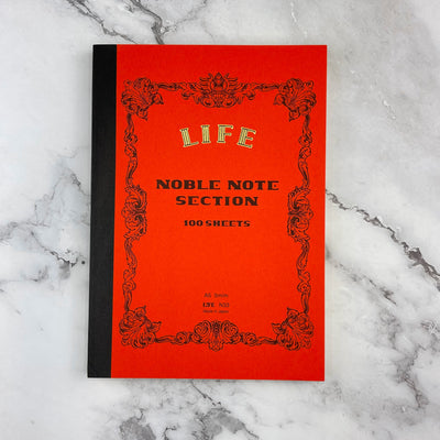 Life Noble Notebook - Red - Grid - A5