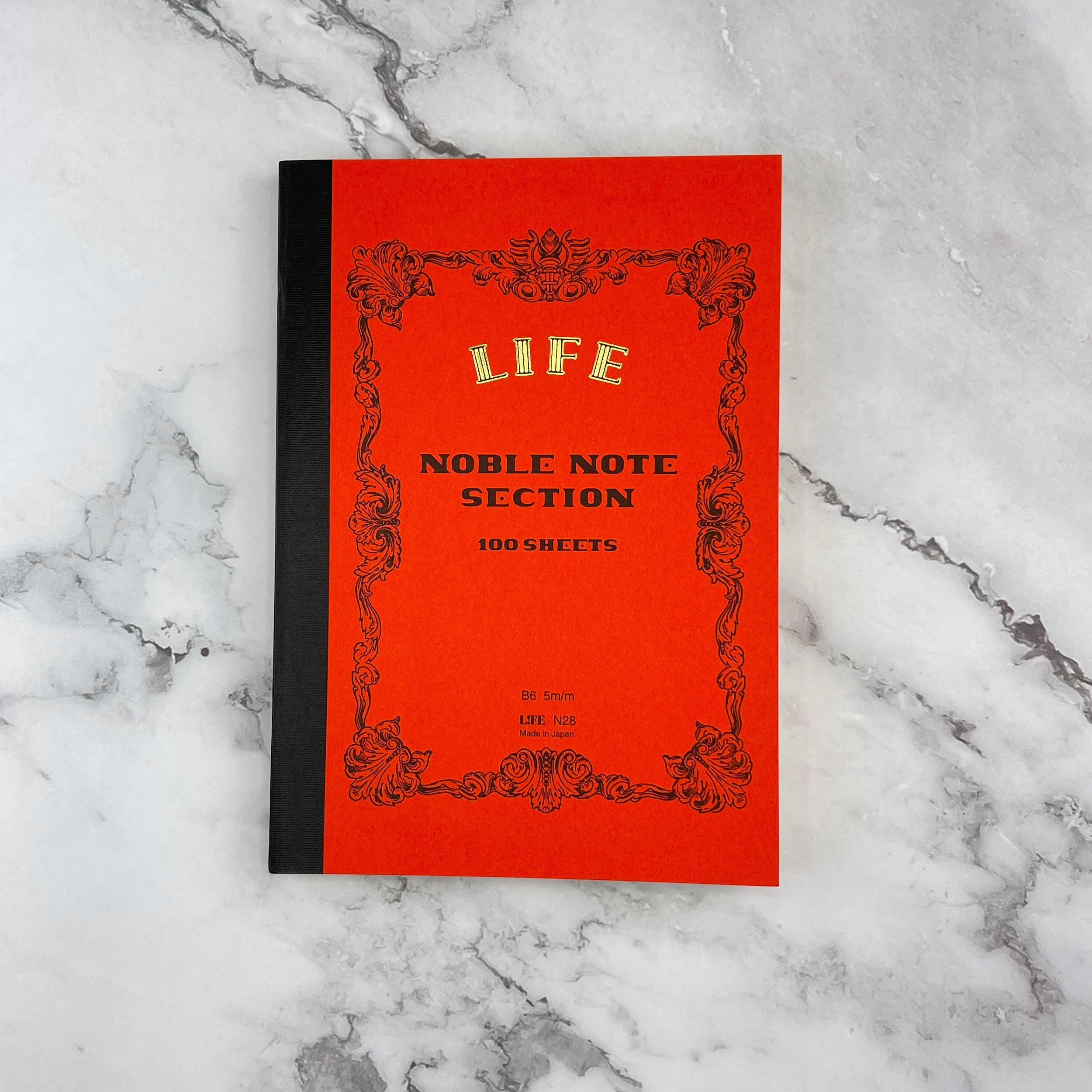 Life Noble Notebook - Red - Grid - B6 | Atlas Stationers