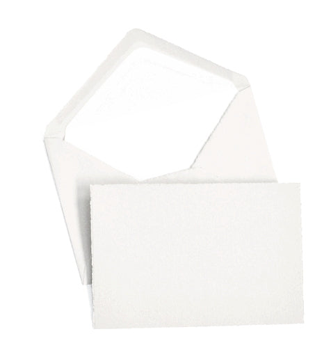Classic Stationery Set - Laid Finish, Deckled Edge - 4" x 6" - White | Atlas Stationers.