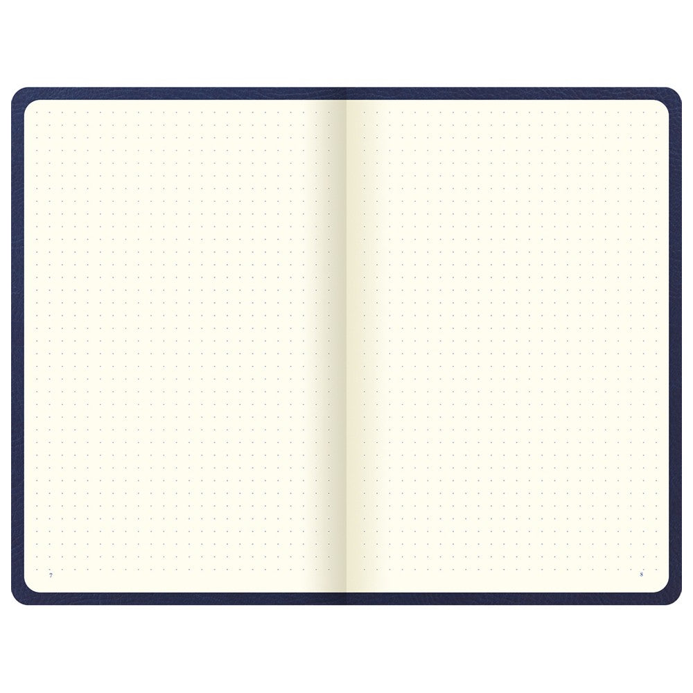 Letts Origins Hardcover Notebook - 5 1/8" x 7 7/8" - Dot Grid - Navy | Atlas Stationers.