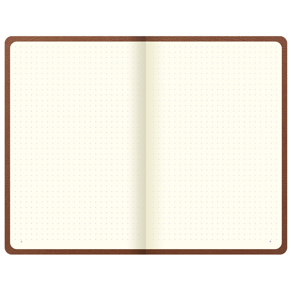 Letts Origins Hardcover Notebook - 5 1/8" x 7 7/8" - Dot Grid - Tan | Atlas Stationers.