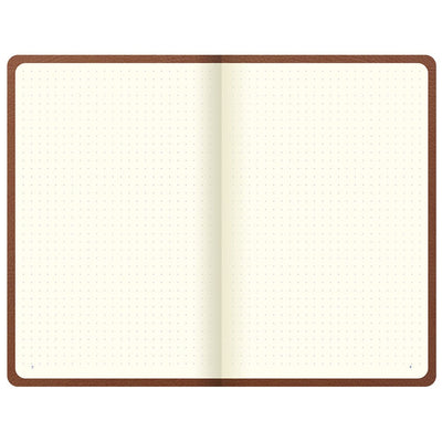 Letts Origins Hardcover Notebook - 5 1/8" x 7 7/8" - Dot Grid - Tan | Atlas Stationers.