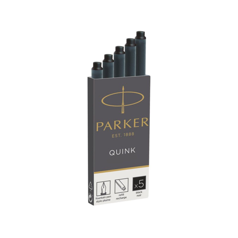 Parker Fountain Pen Ink Cartridges - Black | Atlas Stationers.