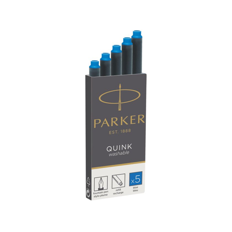 Parker Fountain Pen Ink Cartridges - Blue | Atlas Stationers.