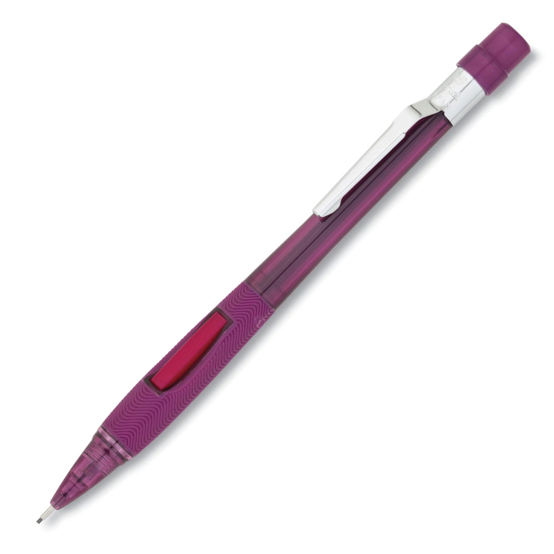 Pentel Quicker Clicker Mechanical Pencil - Transparent Red | Atlas Stationers.