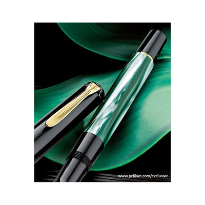 Pelikan Classic M200 Fountain Pen - Green-Marbled | Atlas Stationers.