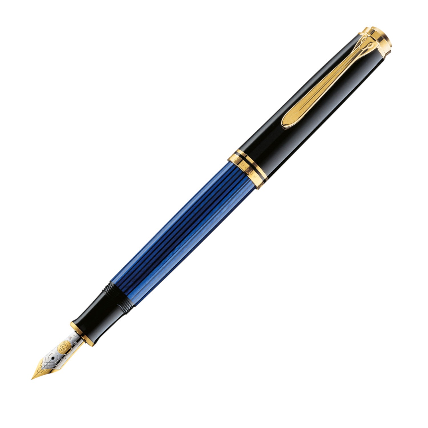 Pelikan Souveran M800 Fountain Pen - Black-Blue | Atlas Stationers.